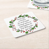 Christelijk Inspirerend kerstgeschrift Kartonnen Onderzetters (Schuin)