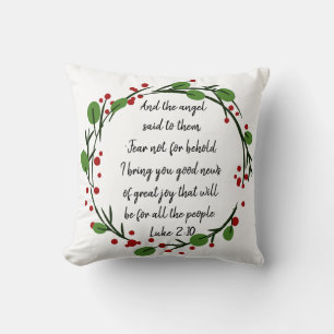 Christelijk Inspirerend kerstgeschrift Kussen