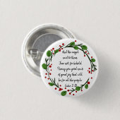 Christelijk Inspirerend kerstgeschrift Ronde Button 3,2 Cm (Voorkant /achterkant)