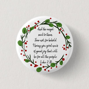 Christelijk Inspirerend kerstgeschrift Ronde Button 3,2 Cm