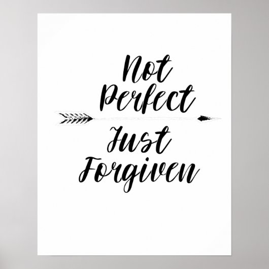 Christelijk Inspirerend niet perfect alleen vergev Poster (Voorkant)