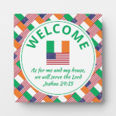 Christelijk IRISH AMERICAN Welkom Fotoplaat (Voorkant)