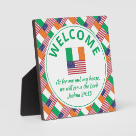 Christelijk IRISH AMERICAN Welkom Fotoplaat