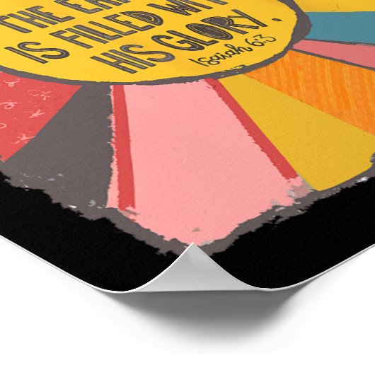 Christelijk is de aarde gevuld met zijn gloriebijb poster (Hoek)