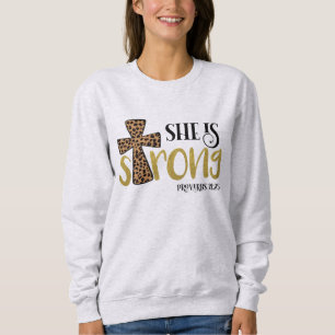 Christelijk is ze een sterk Bijbel Verse Proverbs  Trui