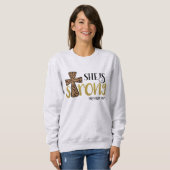 Christelijk is ze een sterk Bijbel Verse Proverbs  Trui (Voorkant volledig)