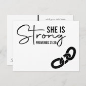 Christelijk is ze sterk | We missen je Briefkaart (Voorkant / Achterkant)