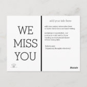 Christelijk is ze sterk | We missen je Briefkaart (Achterkant)