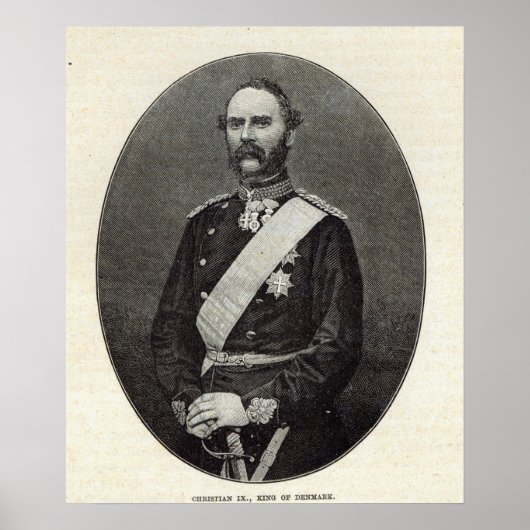 Christelijk IX, Koning van Denemarken Poster (Voorkant)