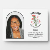 Christelijk JANUARI Geboortemaand Bloemnaam FOTO Fotoplaat (voorkant)