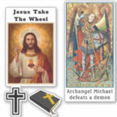 Christelijk Jesus Cross Decals autoraam of laptop Sticker (Voorkant)