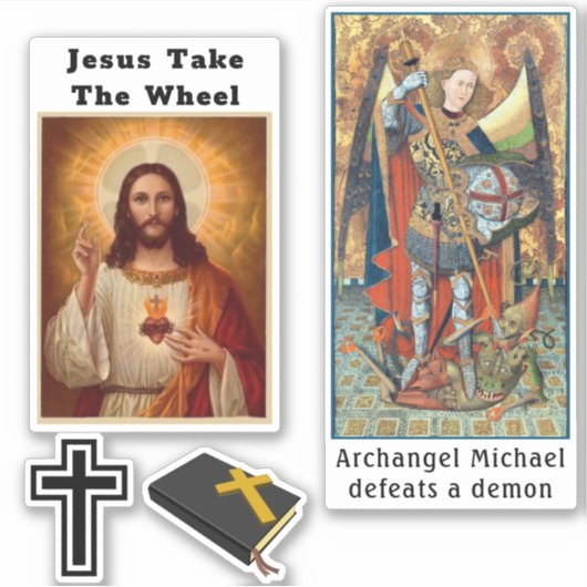 Christelijk Jesus Cross Decals autoraam of laptop Sticker (Voorkant)