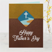 Christelijk Jesus Cross Gelukkige Vaderdag Kaart (Gele Bloem)