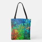 Christelijk JESUS GEEFT DE Abstracte Cyaan VAN DE  Tote Bag (Achterkant)