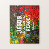 Christelijk | JESUS GEEFT REËLE VREDE | ABSTRACT Legpuzzel (Verticaal)