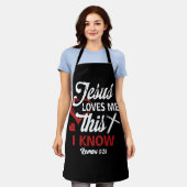 Christelijk Jesus Love Me This I Know Roman 5 28 a Schort (Gedragen)