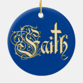 Christelijk jeuskerst kruist religie kerst keramisch ornament (Achterkant)