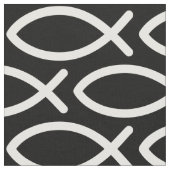 Christelijk Jezus Fish Pattern Black  Stof (Close Up)