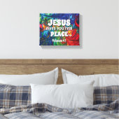 CHRISTELIJK JEZUS GEEFT JE ECHT RUST INSPIREREND CANVAS AFDRUK (Insitu (Slaapkamer))