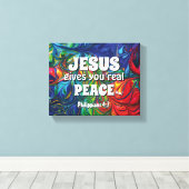 CHRISTELIJK JEZUS GEEFT JE ECHT RUST INSPIREREND CANVAS AFDRUK (Insitu (Houten vloer))