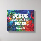 CHRISTELIJK JEZUS GEEFT JE ECHT RUST INSPIREREND CANVAS AFDRUK (Voorkant)