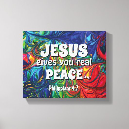 CHRISTELIJK JEZUS GEEFT JE ECHT RUST INSPIREREND CANVAS AFDRUK (Voorkant)