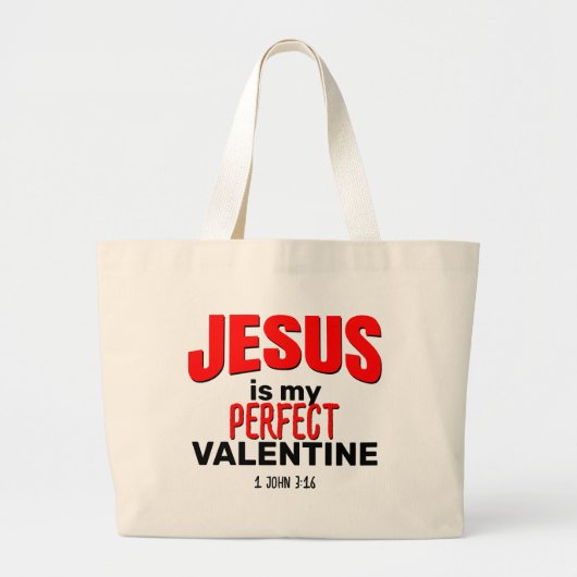 CHRISTELIJK JEZUS IS MIJN PERFECTE VALENTIJN GROTE TOTE BAG (Voorkant)