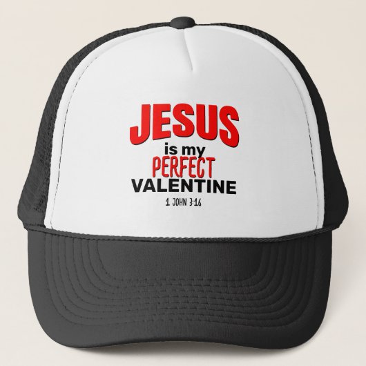 CHRISTELIJK JEZUS IS MIJN PERFECTE VALENTIJN TRUCKER PET (Voorkant)