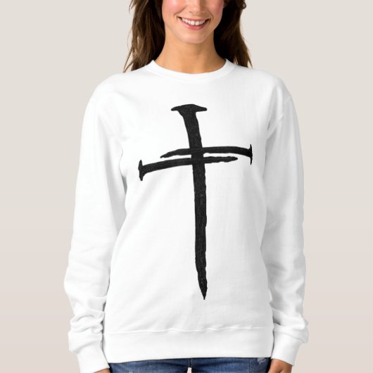 Christelijk Jezus Nail Cross Trui (Voorkant)