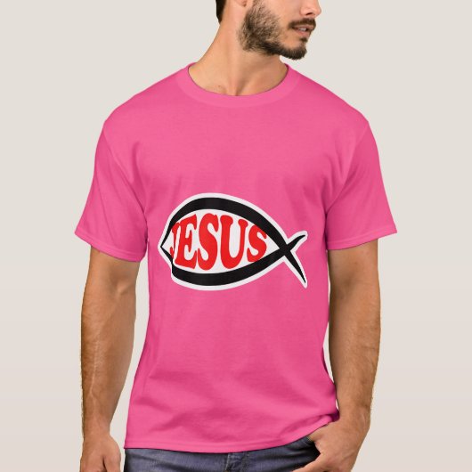 Christelijk Jezus Vis Symbool Ichthys Ichthus T-shirt (Voorkant)