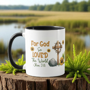 Christelijk - Johannes 3:16 Want God had de wereld Mok