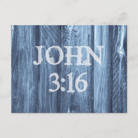 Christelijk John 3:16 Bijbelversie Briefkaart (Voorkant)