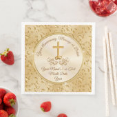 Christelijk Jubilea servetten met Gold Cross (Insitu)