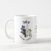 Christelijk JULI Geboortemaand Bloem Aangepaste na Koffiemok (Links)