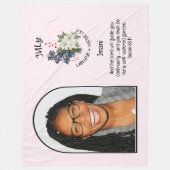 Christelijk JULI Geboortemaand Bloem NAAM FOTO Fleece Deken (Voorkant)