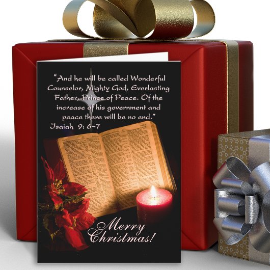 Christelijk kaarslicht kerst feestdagen kaart