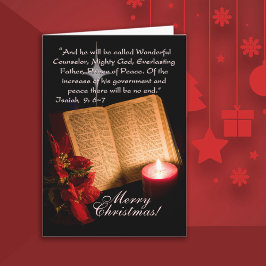 Christelijk kaarslicht kerst feestdagen kaart