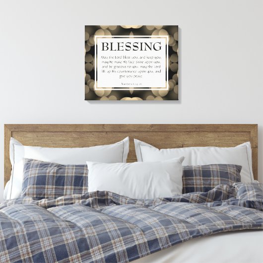 Christelijk KAN DE LANGE BLESS U Aantallen 6:24-26 Canvas Afdruk (Insitu (Slaapkamer))