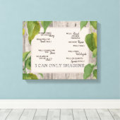 Christelijk kan ik me alleen maar foliage hout tek canvas afdruk (Insitu (Houten vloer))