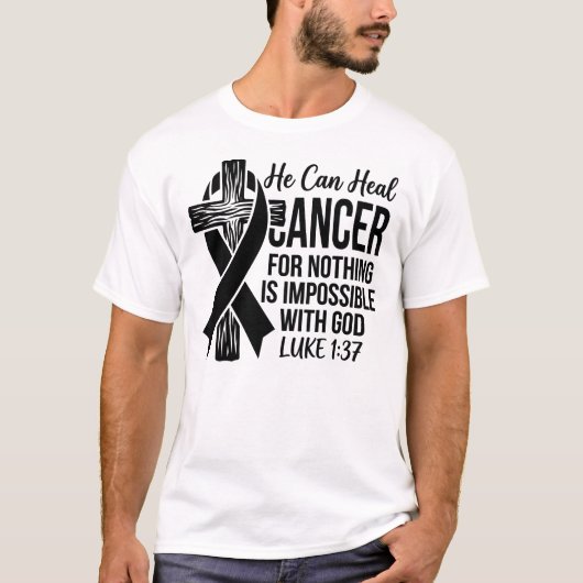 Christelijk Kanker Genezings Kruis T-Shirt (Voorkant)