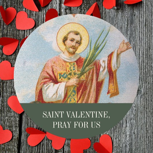 Christelijk Katholiek Gebed Sint-Valentijnsdag Ronde Sticker