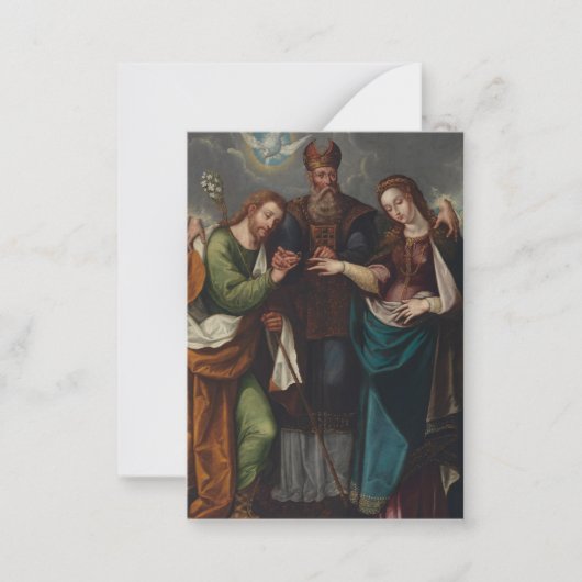 Christelijk katholiek huwelijksgebed notitiekaartje (Voorkant)
