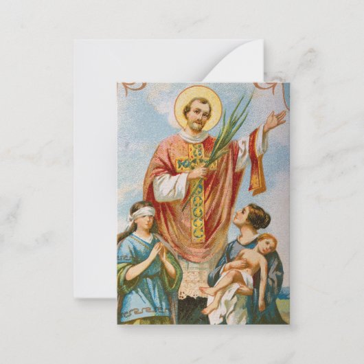 Christelijk katholiek Sint-Valentijnsdag Notitiekaartje (Voorkant)