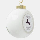 Christelijk Keramisch Bal Ornament met Bijbelvers (Links)