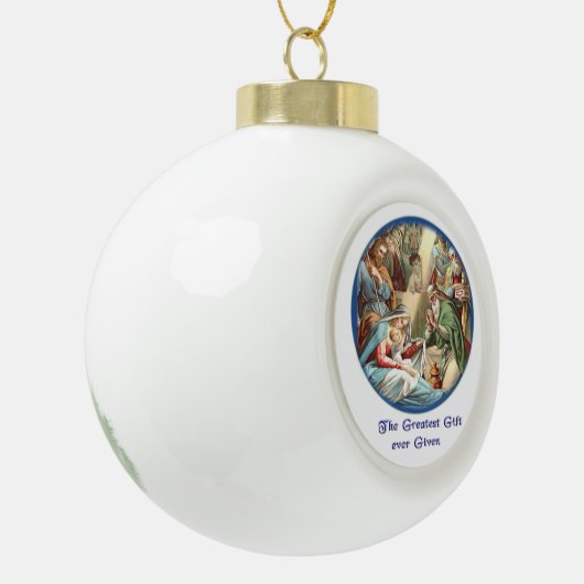 Christelijk Keramische Bal Ornament (Links)