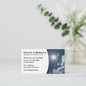Christelijk kerkkruis visitekaartje (Staand voorkant)