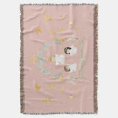 Christelijk Kerst Waterverf Angels Roze Deken (Voorkant Verticaal)