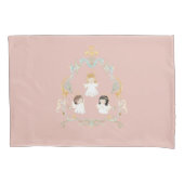 Christelijk Kerst Waterverf Angels Roze Kussensloop (Voorkant)