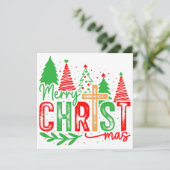 Christelijk kerst Wenskaart Kaart (Staand voorkant)