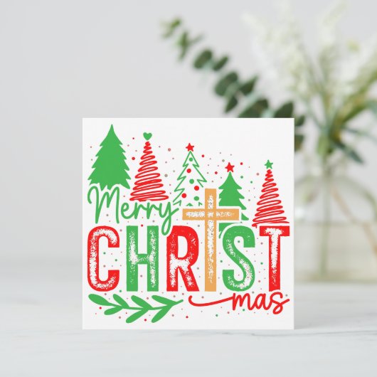 Christelijk kerst Wenskaart Kaart (Staand voorkant)